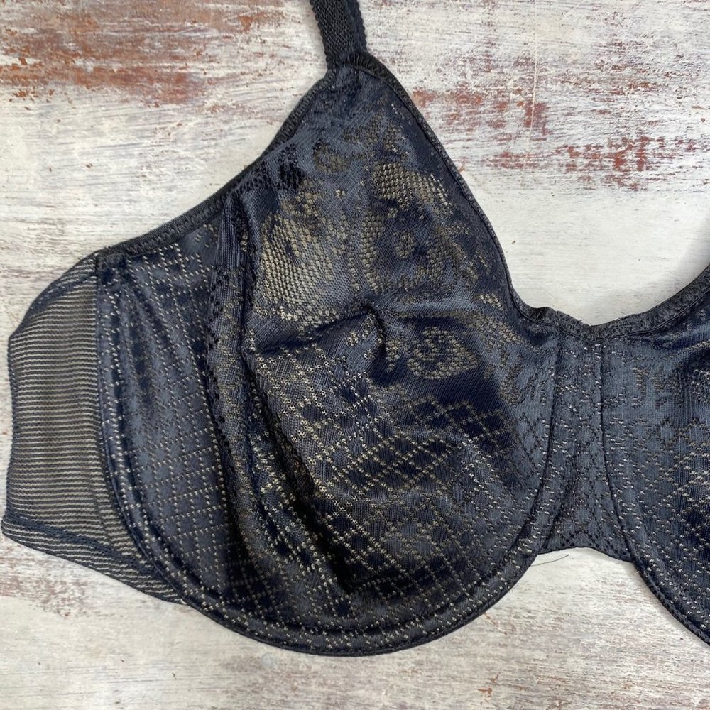 Wacoal black lace Full Coverage bra 38D - Picture 2 of 8